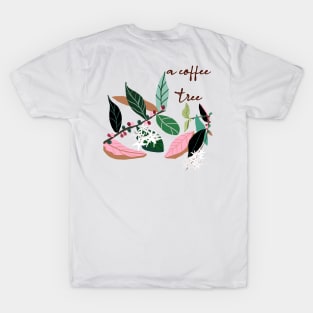 a coffee  tree, hand drawing T-Shirt